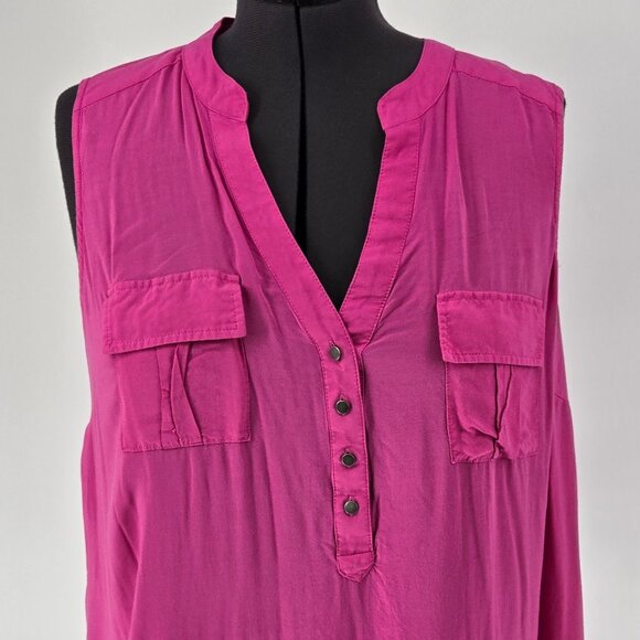 616-37 Torrid pink sleeveless top blouse size 2 (18/20) - Picture 2 of 9